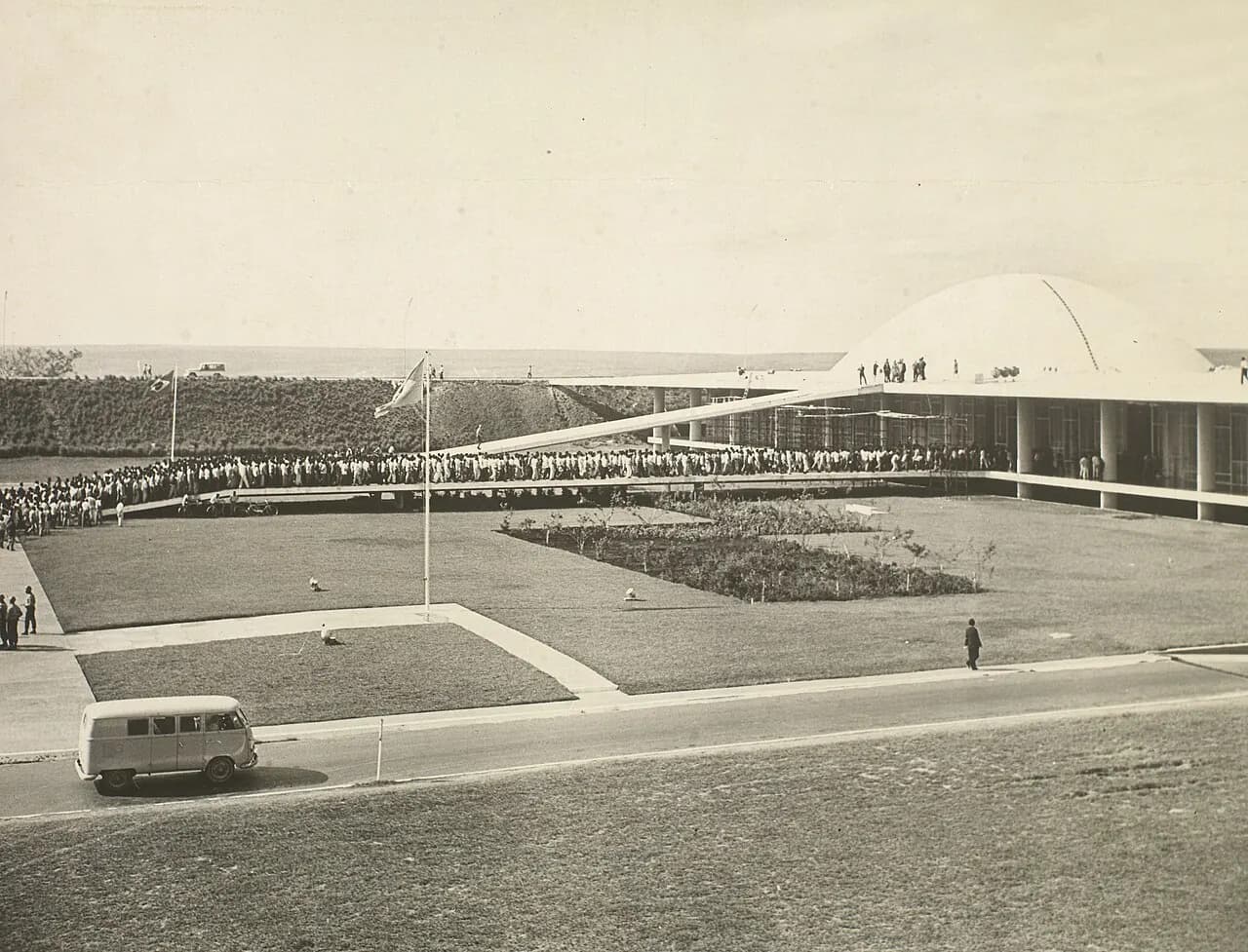 Congresso Nacional em Brasília, fotografia histórica do Acervo Arquivo Nacional